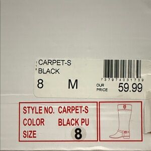 Black Knee-High Boots Size 8